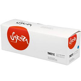 Картридж лазерный Sakura TN-421C SATN421C для Brother голубой совместимый