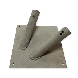 Кронштейн для флагштоков металлический 20x20 см (двойной)