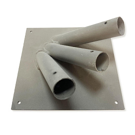 Кронштейн для флагштоков металлический 20x20 см (диаметр 2.5 см, тройной)