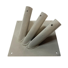 Кронштейн для флагштоков металлический 20x20 см (диаметр 2.5 см, тройной)