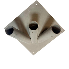 Кронштейн для флагштоков металлический 20x20 см (диаметр 2.5 см, тройной)