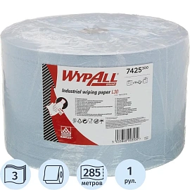 Бумага протирочная в рулоне Kimberly-Clark WypAll L30 750 листов 23.5x38 см голубая 3-слойная