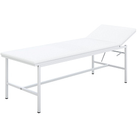 Кушетка медицинская смотровая с подголовником КМС-01-МСК/МСК-203 белая (винилискожа)