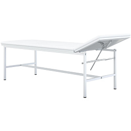 Кушетка медицинская смотровая с подголовником КМС-01-МСК/МСК-203 белая (винилискожа)