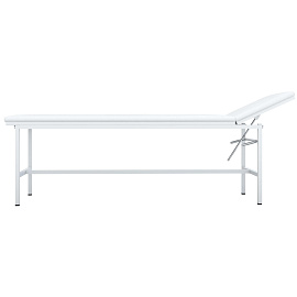 Кушетка медицинская смотровая с подголовником КМС-01-МСК/МСК-203 белая (винилискожа)