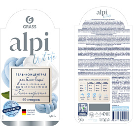 Гель для стирки Grass Alpi white gel Grass 1.8 л фото Гель для стирки Grass Alpi white gel Grass 1.8 л