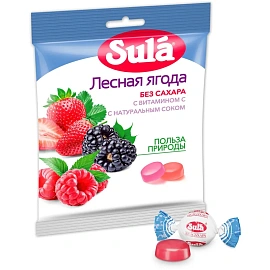 Леденцы Sula Лесная ягода без сахара 60 г