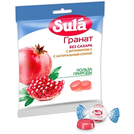 Леденцы Sula Гранат без сахара 60 г