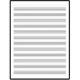 Тетрадь нотная Альт А4 8 листов, ВД-лак