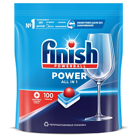 Таблетки для посудомоечных машин Finish Powerball Power (100 штук в упаковке)