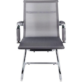 Конференц-кресло Everprof Opera CF серое (сетка, металл хромированный) фото Конференц-кресло Everprof Opera CF серое (сетка, металл хромированный)