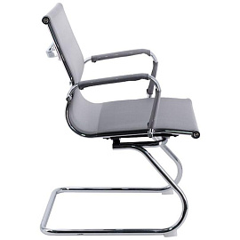 Конференц-кресло Everprof Opera CF серое (сетка, металл хромированный) фото Конференц-кресло Everprof Opera CF серое (сетка, металл хромированный)