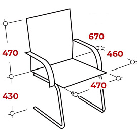 Конференц-кресло Everprof Opera CF черное (сетка, металл хромированный)