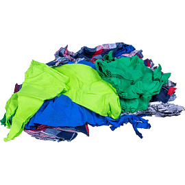 Ветошь цветная, 10 кг (мелкий лоскут, ширина 3-12 см)