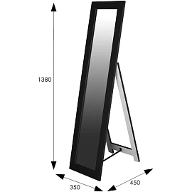 Зеркало напольное BeautyStyle 8 (черный, 350х1380 мм)
