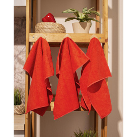 Салфетки хозяйственные Luscan Professional микрофибра 40х40 300 г/кв.м красные (3 штуки в упаковке)