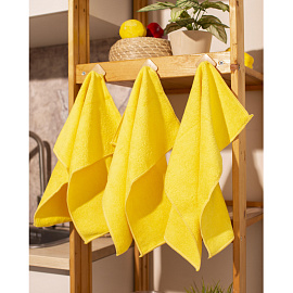 Салфетки хозяйственные Luscan Professional микрофибра 40x40 см 300 г/кв.м жёлтые (3 штуки в упаковке)