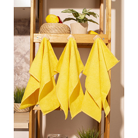 Салфетки хозяйственные Luscan Professional микрофибра 40x40 см 300 г/кв.м жёлтые (3 штуки в упаковке)