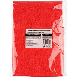 Тряпка для пола 50x80 см микрофибра 220 г/кв.м красная