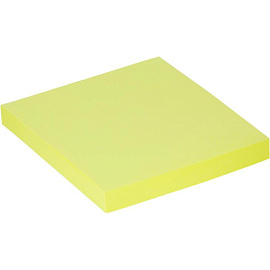 Стикеры Attache Selection Extra 76х76 мм неоновые желтые (1 блок на 100 листов)
