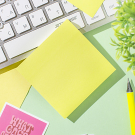 Стикеры Attache Selection Extra 76х76 мм неоновые желтые (1 блок на 100 листов)