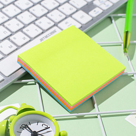 Стикеры Attache Selection Extra 76х76 мм неоновые зеленые (1 блок на 100 листов)