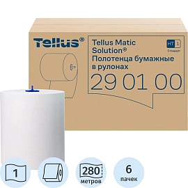 Полотенца бумажные рулонные Tork H1 1-слойные белые 6 рулонов по 280 метров (290100)