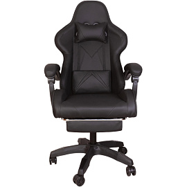 Кресло игровое Gramber А01 чёрное (экокожа, пластик)