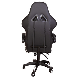 Кресло игровое Gramber А02 белое/чёрное (экокожа, пластик)