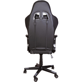 Кресло игровое Gramber В05 серое/черное (экокожа, пластик)