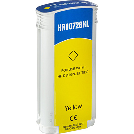 Картридж струйный Комус 728 F9J65A для HP желтый совместимый