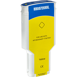 Картридж струйный Комус 728 F9K15A для HP желтый совместимый повышенной емкости