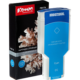 Картридж струйный Комус 728 F9K17A для HP голубой совместимый повышенной емкости
