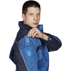 Куртка рабочая летняя мужская Nайтстар Алькор со светоотражающим кантом синяя (размер 44-46, рост 170-176)