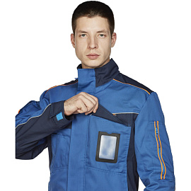 Куртка рабочая летняя мужская Nайтстар Алькор со светоотражающим кантом синяя (размер 52-54, рост 170-176)