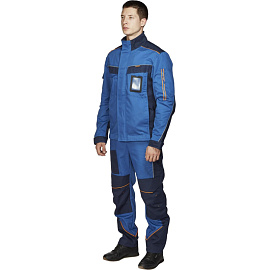 Куртка рабочая летняя мужская Nайтстар Алькор со светоотражающим кантом синяя (размер 56-58, рост 170-176)