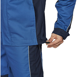 Куртка рабочая летняя мужская Nайтстар Алькор со светоотражающим кантом синяя (размер 56-58, рост 170-176)