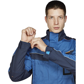 Куртка рабочая летняя мужская Nайтстар Алькор со светоотражающим кантом синяя (размер 60-62, рост 170-176)