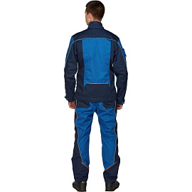 Куртка рабочая летняя мужская Nайтстар Алькор со светоотражающим кантом синяя (размер 44-46, рост 182-188)