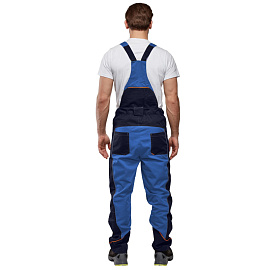 Полукомбинезон рабочий летний мужской Nайтстар Алькор со светоотражающим кантом синий (размер 48-50, рост 170-176)