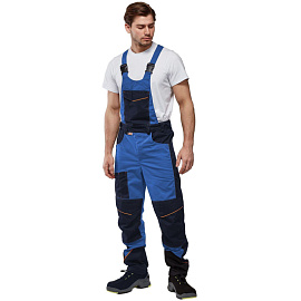Полукомбинезон рабочий летний мужской Nайтстар Алькор со светоотражающим кантом синий (размер 48-50, рост 170-176)