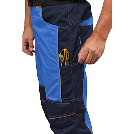 Брюки рабочие летние мужские Nайтстар Алькор со светоотражающим кантом синие (размер 60-62, рост 170-176)