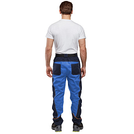 Брюки рабочие летние мужские Nайтстар Алькор со светоотражающим кантом синие (размер 56-58, рост 182-188)