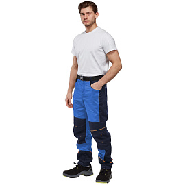 Брюки рабочие летние мужские Nайтстар Алькор со светоотражающим кантом синие (размер 60-62, рост 182-188)