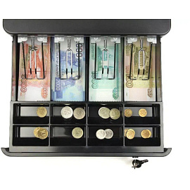 Денежный ящик Vioteh HVC-10 для касс ККМ Атол 355х330х90 мм черный