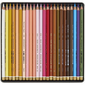 Карандаши цветные художественные классические Koh-i-Noor Polycolor Портрет 24 карандаша 24 цвета шестигранные