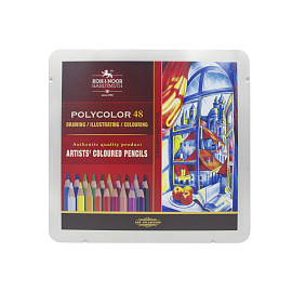 Карандаши цветные художественные классические Koh-i-Noor Polycolor 48 карандашей 48 цветов шестигранные