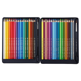 Карандаши акварельные Koh-i-Noor Mondeluz Old Man шестигранные 36 цветов с кистями и точилкой в наборе фото Карандаши акварельные Koh-i-Noor Mondeluz Old Man шестигранные 36 цветов с кистями и точилкой в наборе