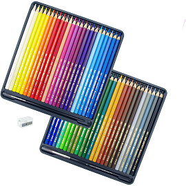 Карандаши акварельные Koh-i-Noor Mondeluz Nature шестигранные 48 цветов с кистями и точилкой в наборе