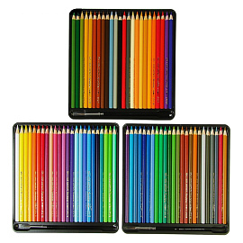 Карандаши акварельные Koh-i-Noor Mondeluz Nature шестигранные 72 цвета с кистями и точилкой в наборе